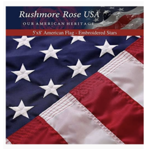Rushmore Rose USA American Flag
